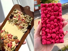 Molde silicona tableta frambuesa